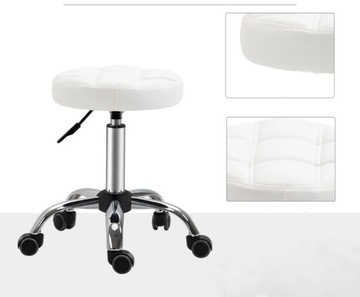 БЕЛЫЙ КОСМЕТИЧЕСКИЙ РЕГУЛИРУЕМЫЙ КОСМЕТИЧЕСКИЙ СТУЛ