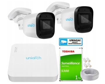 Zestaw Monitoringu IP UNIARCH 2Mpx IPC-B122-APF28