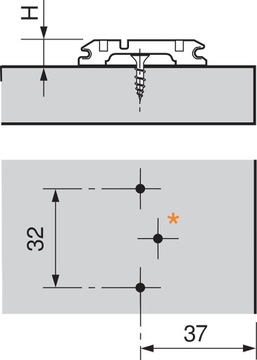 НАПРАВЛЯЮЩАЯ ЗАЖИМА BLUM ДЛЯ ПЕТЛИ 173H7130