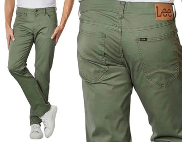LEE DAREN cienkie proste spodnie jeans straight khaki W38 L32