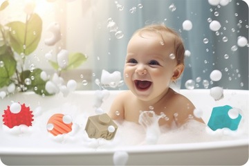 ИГРУШКА ДЛЯ ВАННЫ 24 ЭЛЕМЕНТА МОНТЕССОРИ БЛОКИ-СОРБЕР ДЛЯ ДЕТЕЙ RICOKIDS