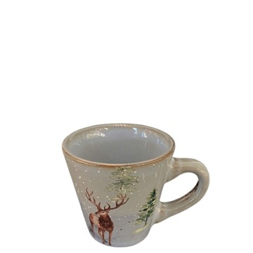 KUBEK CERAMICZNY SERIA ZIMOWA NIEBIESKI SZARY 6X6