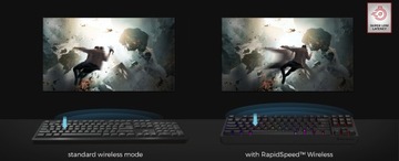 Беспроводная механическая клавиатура Thor230 TKL RGB Silent Lemon с возможностью горячей замены