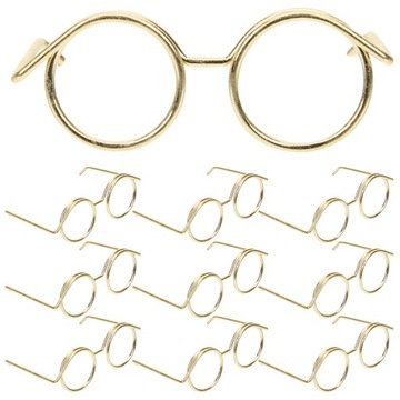 Lalki Okulary Mini Lalki Miniaturowe Rzeczy 10 Szt