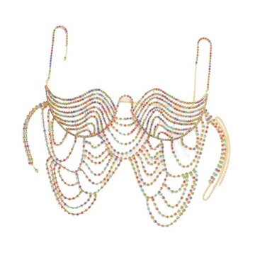 Moda Rhinestone łańcuszek na ciało biżuteria kobiety dziewczęta