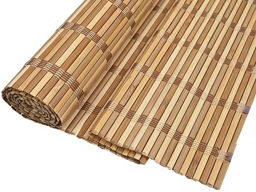 MATA BAMBUSOWA NATURALNA DREWNIANA DWUSTRONNA NA STÓŁ ROLETY MK 67x77,5cm