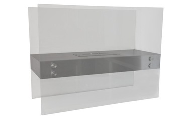 Biokominek Kominek Wolnostojący Szkło Hartowane Wrzos 80x60x32 cm Knap