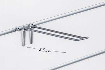 Двойной крючок для Spacewall, серебряная проволока, 20 см.