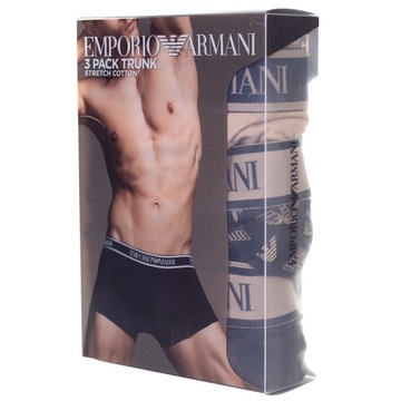 BOKSERKI EMPORIO ARMANI MAJTKI MĘSKIE ORYGINAŁ 3 pack r. L