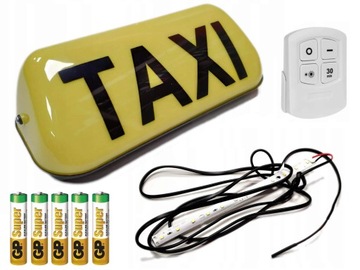 BEZPRZEWODOWA LAMPA KOGUT TAXI LED NA PILOTA ŻÓŁTA