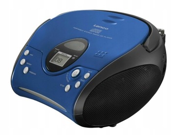 Boombox Radio sieciowe FM Lenco SCD-24|Niebiesko-czarne|Bass Boosted|LCD