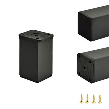 NÓŻKA NOGA MEBLOWA STOPKA REGULOWANA H 8 CM CZARNA