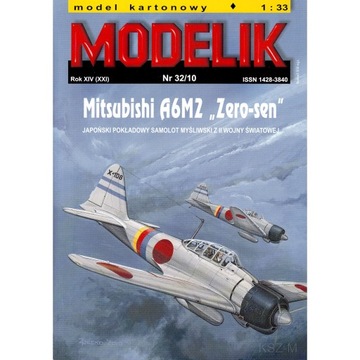 Modelik 32/10 - Samolot Mitsubishi A6M2 Zero-sen