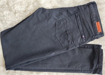 Tommy Hilfiger jeansy spodnie fit rurki czarne