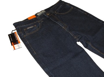 SPODNIE męskie fajne jeansy granatowe W34 L30 90-92 cm