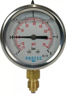 Manometr glicerynowy 63 mm 6bar