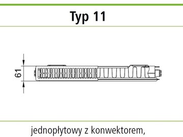 Радиатор KERMI C11 750х500 593Вт тип C 11 SIDE