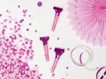 ЦВЕТНЫЕ голографические выкатные свистки ТРУБЫ 6 шт.