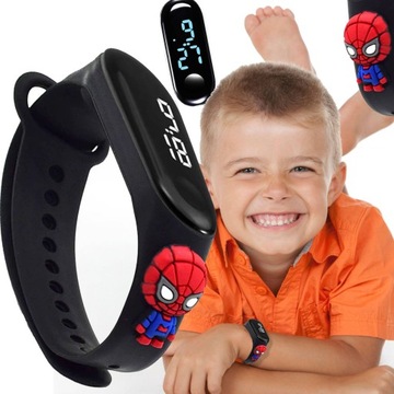 ZEGAREK smartwatch DLA DZIECI LED OPASKA SPIDERMAN PREZENT