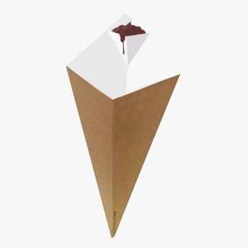 Opakowanie Rożek na Słodkie Frytki Kraft | Pojemni