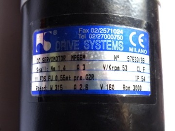 Серводвигатель постоянного тока MP66M 160 В/2,6 А МИЛАНО