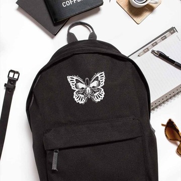 Молодежный черный классический рюкзак Skul Butterfly от польского производителя вместительный