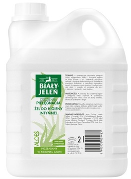 Żel do higieny intymnej płyn aloes BIAŁY JELEŃ zapas 2l Hipoalergiczny