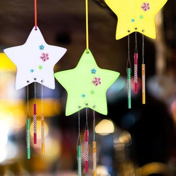 ДЕТСКИЕ ЗВЕЗДЫ НАБОР ДЕРЕВЯННЫХ КОЛОКОЛЬЧИКОВ