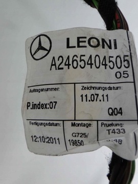 MERCEDES B TŘÍDA W246 246 SVAZEK KABEL DVEŘE LP