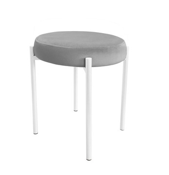 TABORET DIOR STOŁEK LOFT metal podstawa biała MG17