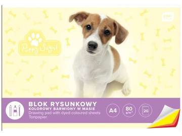 INTERDRUK Blok Rysunkowy A4 KOLOROWY Barwiony 20k