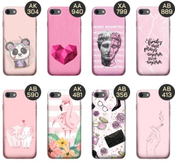 ЧЕХОЛ ДЛЯ IPHONE 7/8/SE 2020 РОЗОВЫЙ УЗОР С ЗОЛОТОЙ РОЗА ПОРОШОК РОЗОВЫЙ ЧЕХОЛ