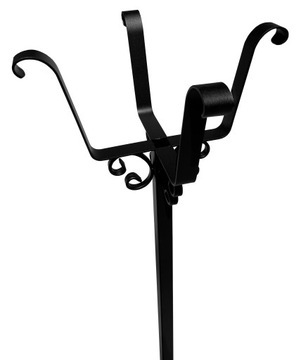 Подставка для садовых цветов на ножке Современная кованая металлическая подставка 140см ЧЕРНАЯ