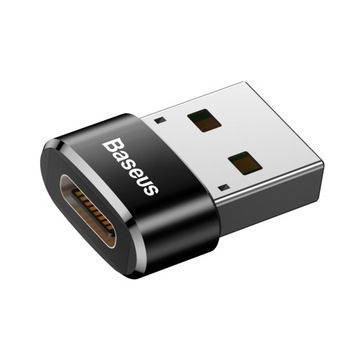 Универсальный адаптер Baseus 3A USB-C — USB-A (черный)