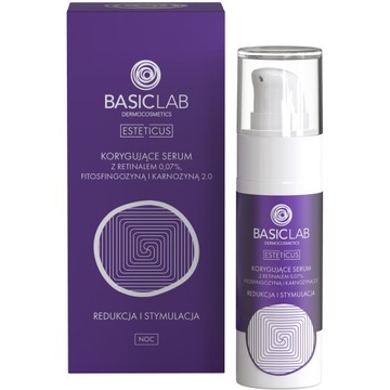 BasicLab Korygujące Serum z Retinalem 0,07% Przeciwzmarszczkowe 30 ml