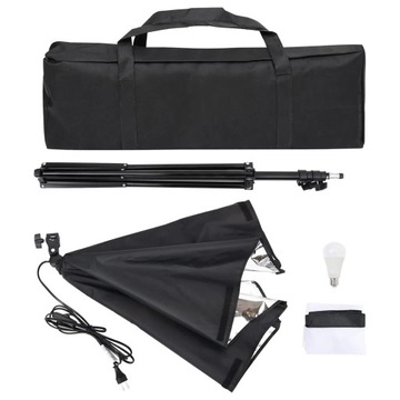 vidaXL Zestaw studyjny z lampą softbox i tłem, 3094671