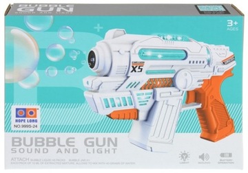 Pistolet na Bańki Mydlane Maszyna Maszynka Płyn Dużych Baniek Mydlanych