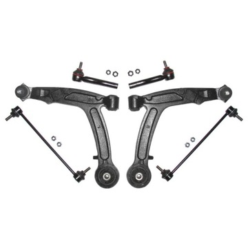 ZESTAW WAHACZY KOŃCÓWKI ŁĄCZNIKI PRZÓD FIAT PANDA 03- 6SZT KPL