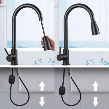 Кухонная батарея вытянута черный гибкий черный коврик