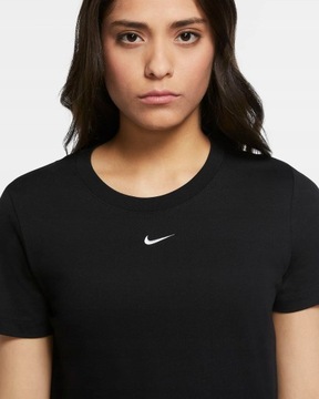 T-shirt damski koszulka czarna okrągły dekolt Nike Central Swoosh rozmiar S