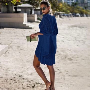 ПЛЯЖНАЯ ТУНИКА ЛЕТНЕЕ ПЛАТЬЕ КРУЖЕВНОЕ С ВЫРЕЗОМ