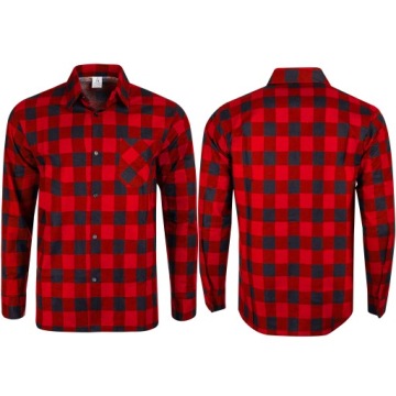 МУЖСКАЯ ПОВСЕДНЕВНАЯ ФЛАНЕЛЕВАЯ РУБАШКА В КЛЕТКУ, 100% ХЛОПОК, XXL
