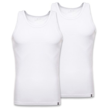 TANK TOP MĘSKI Podkoszulka Gładka Zestaw Podkoszulek 2PAK Bawełna MORAJ 3XL