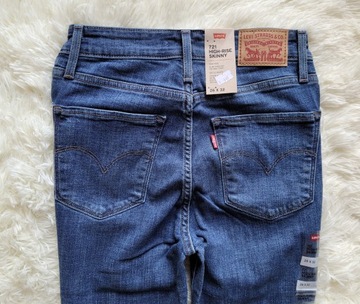 spodnie jeansowe LEVI'S 721 High Rise Skinny W26 L32 26x32