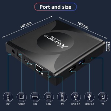 Декодер Smart TV Box X88pro, 2/16 ГБ, Wi-Fi 6, Android 13, HDD-плеер