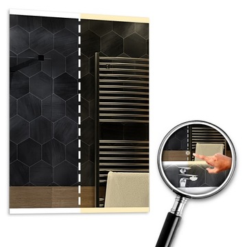 Lustro Podświetlane Brasil Dual LED 60x80 cm z włącznikiem dotykowym