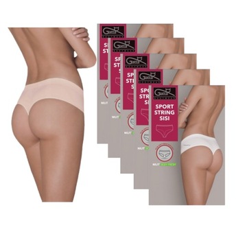 Stringi Sportowe Gatta SPORT SISI XL beżowe 5-PAK