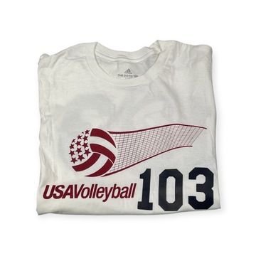 Мужская белая футболка ADIDAS VOLLEYBALL S 103