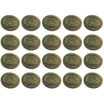 ZESTAW 20 ZŁOTYCH METALOWYCH MONET RZYMSKIE LARP RPG