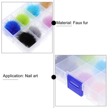 Akcesoria do zdobienia paznokci DIY Fluffy 10 szt